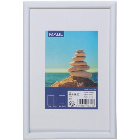 MAULart cadre-photo, cadre en plastique, ft 10 x 15 cm, blanc