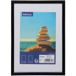 MAULart cadre-photo, cadre en plastique, ft 13 x 18 cm, noir