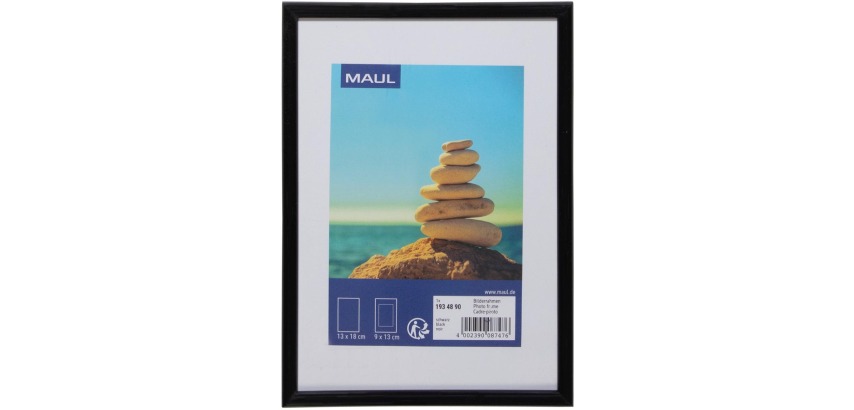 MAULart photo frame, plastic frame, size 13 x 18 cm, black