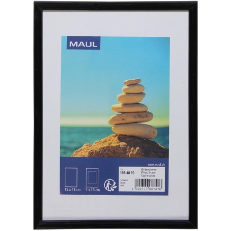 MAULart cadre-photo, cadre en plastique, ft 13 x 18 cm, noir