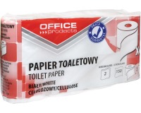 OFFICE Produkte Toilettenpapier, 2-lagig, 150 Blatt, weiß, Packung mit 8 Rollen