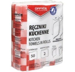 OFFICE products keukenpapier, 2 laags, 50 vellen, pak van 2 rollen