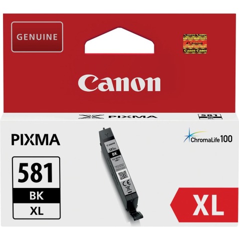 Canon cartouche d'encre CLI-581BK XL, 520 photos, OEM 2052C001, noir