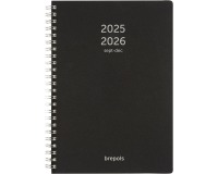 Brepols schoolagenda Weekly Notes Polyprop, zwart, 2025-2026