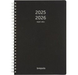 Brepols journal de classe Weekly Notes Polyprop, noir, 2025-2026