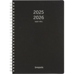 Brepols journal de classe Weekly Notes Polyprop, noir, 2025-2026