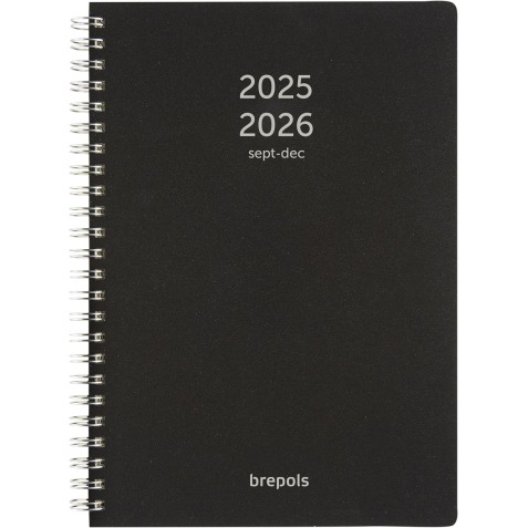Brepols journal de classe Weekly Notes Polyprop, noir, 2025-2026