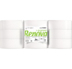 Renova Green papier toilette Jumbo, 2 plis, 250 m, paquet de 9 rouleaux