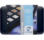 Talens Art Creation watercolor, pocketbox 12 pans, metallic and interference colors