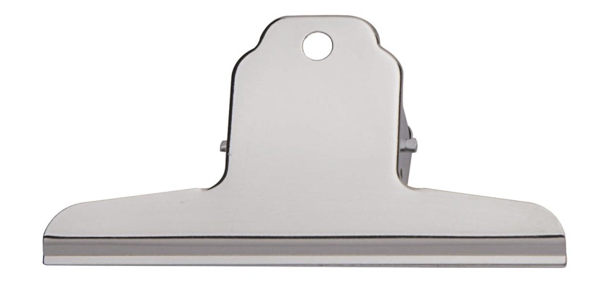 MAUL Bulldog-Klammer, verchromt, Breite 120 mm, hellsilber, Schachtel mit 10 Stück