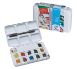 Van Gogh aquarelle, petite boîte avec 12 demi-godets