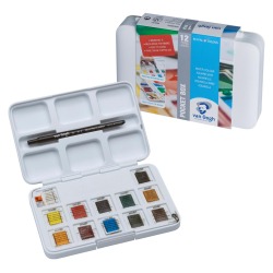Van Gogh aquarelle, petite boîte avec 12 demi-godets