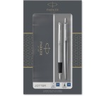 Ballpoint pen and fountain pen Parker Jotter Stainless Steel CT Medium 2 pieces