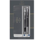 Parker IM Black giftbox duoset, vulpen en balpen, zwart