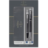 Parker IM Black gift box duoset, fountain pen and ballpoint pen, black