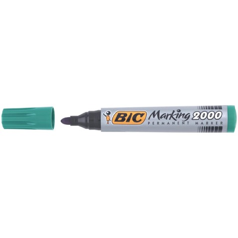 Bic marqueur permanent 2000-2300 vert, pointe ogive, largeur de trait: 1,7 mm