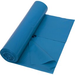 Vuilniszak 38 micron, ft 70 x 110 cm, 120 liter, blauw, rol van 25 stuks