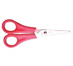 Bouhon scissors, 14 cm, straight, pointed tips, stainless steel, red