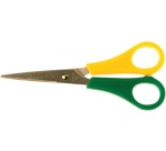 Ciseaux Westcott enfant pointus 130mm gaucher jaune/orange