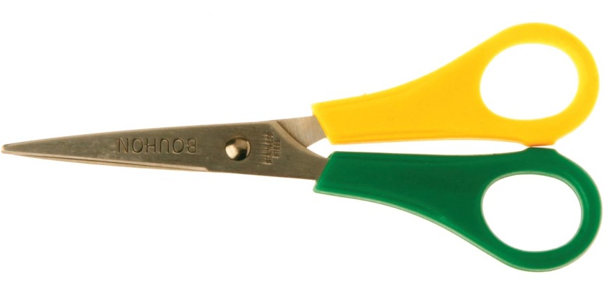 Kinderschaar Westcott 130mm spitse punt linkshandig geel/oranje