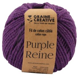 Graine Créative Macramé touw, ft 2,5 mm x 80 m, paars