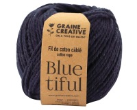 Graine Créative Corde en macramé, ft 2,5 mm x 80 m, indigo