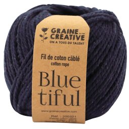 Graine Créative Macramé touw, ft 2,5 mm x 80 m, indigo