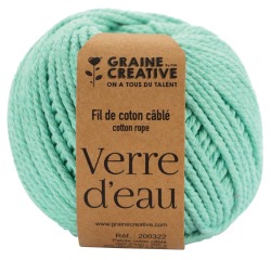 Graine Créative Corde en macramé, ft 2,5 mm x 80 m, vert d'eau
