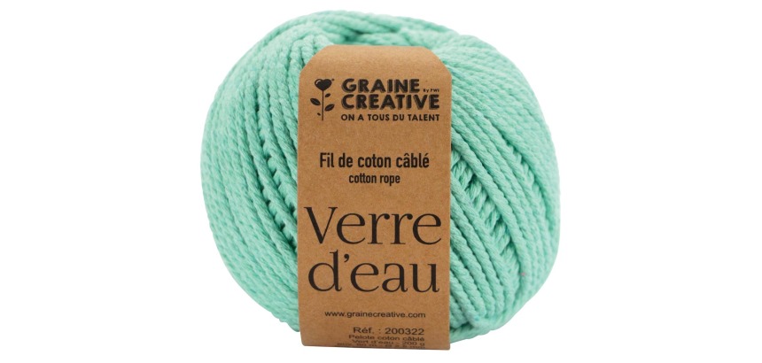Graine Créative Macramé touw, ft 2,5 mm x 80 m, muntgroen