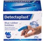 Detectaplast vingerbobs, rubber, latexvrij, blauw, pak van 25 stuks