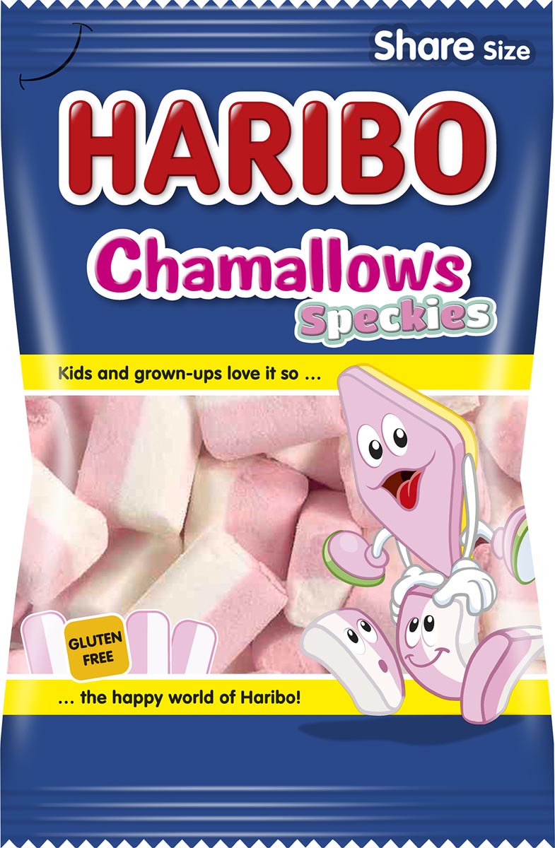 Sachet personnalisé-HARIBO MINI CHAMALLOWS SACHET PUBLICITAIRE