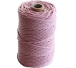 70 m light pink cotton macramé cord