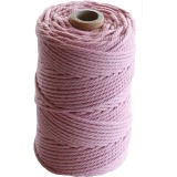 Corde coton macramé de 70 m, rose clair