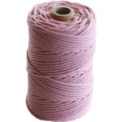 Corde coton macramé de 70 m, rose clair