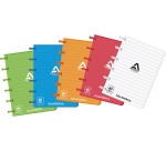 Adoc notebook Colorlines, A6 size, lined, assorted colors