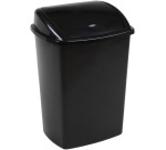 Poubelle avec couvercle swing 4,45 l, noir