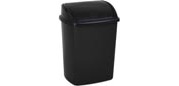 Poubelle avec couvercle swing 15 l, noir