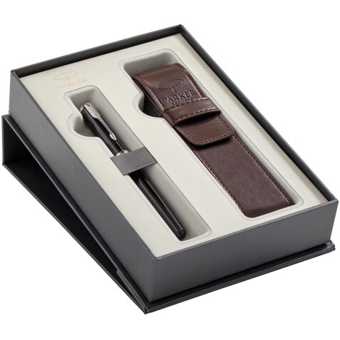 Parker boîte cadeau Sonnet style plume medium + étui, noir