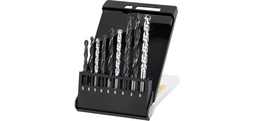 Irwin jeu de forets à métaux - bois - pierre, 9 pièces