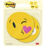 Post-it Notes Die-Cut EMOJI, 30 feuilles, ft 70 x 70 mm, paquet de 2 blocs