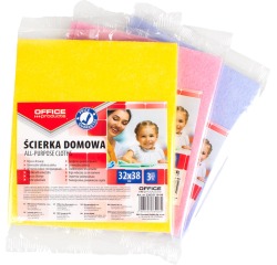 OFFICE products chiffons vaiselles universels, 32 x 38 cm, couleurs assorties, pacquet de 3 pièces