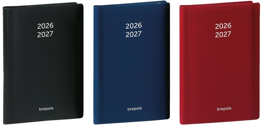 Brepols Schülerkalender Student Seta, schwarz-blau-bordeaux, 2026-2027