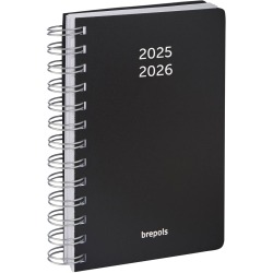 Brepols journal de classe Wire-O, noir, 2025-2026