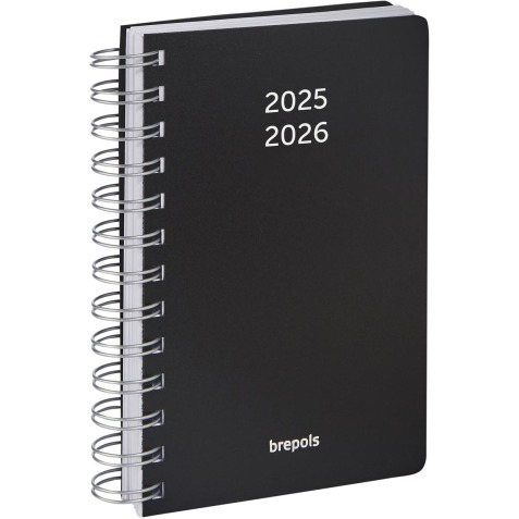 Brepols journal de classe Wire-O, noir, 2025-2026
