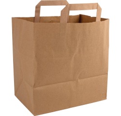 Sac en papier, ft 26 x 17 x 26 cm, brun