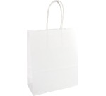 Sac en papier, ft 22 x 10 x 31 cm, blanc