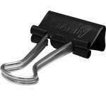 MAUL 215 Foldback Paper Clips 25mm Black Pack of 12