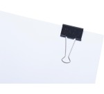 MAUL 215 Foldback Paper Clips 25mm Black Pack of 12