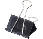 MAUL 215 Foldback Paper Clips 25mm Black Pack of 12