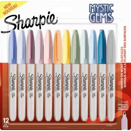 Sharpie Mystic Gems marqueur permanent, blister de 12 pièces